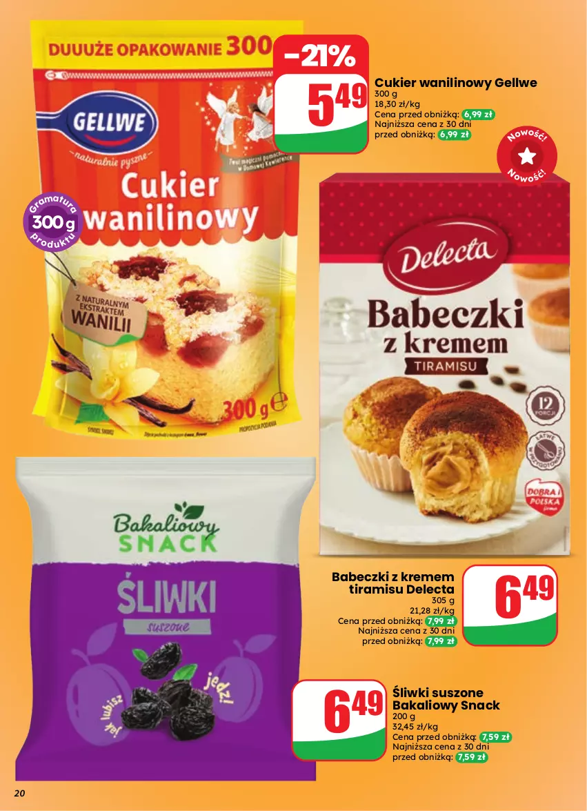 Gazetka promocyjna Dino - Gazetka 41 / 2026 - ważna 07.10 do 13.10.2026 - strona 20 - produkty: Babeczki, Cukier, Cukier wanilinowy, Delecta