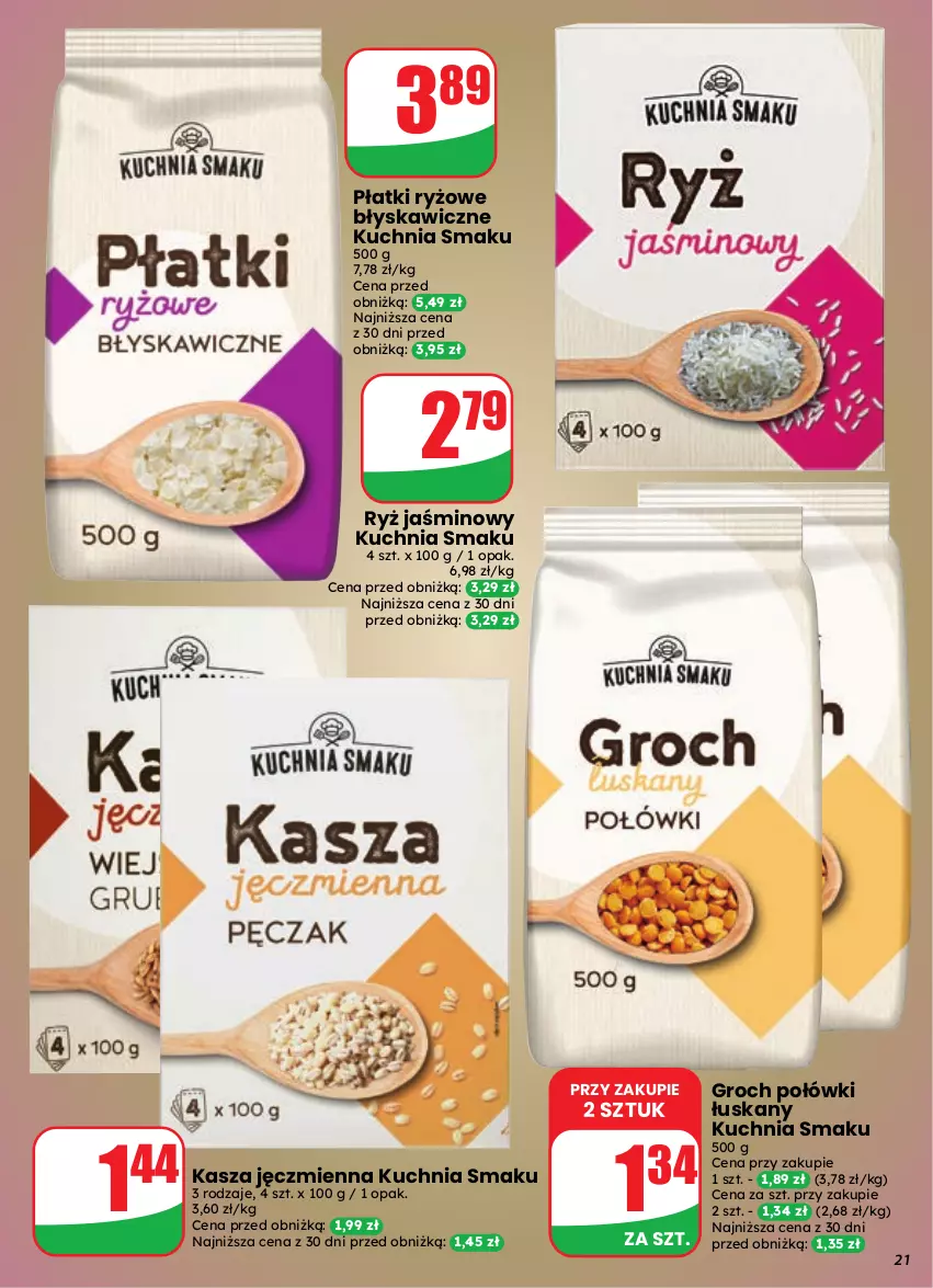 Gazetka promocyjna Dino - Gazetka 41 / 2026 - ważna 07.10 do 13.10.2026 - strona 21 - produkty: Groch, Kasza, Kasza jęczmienna, Kuchnia, Płatki ryżowe, Ryż