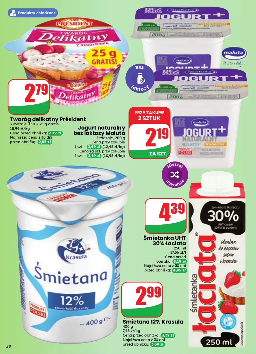 Gazetka promocyjna Dino - Gazetka 41 / 2026 - ważna 07.10 do 13.10.2026 - strona 38 - produkty: Gra, Jogurt, Jogurt naturalny, Président, Twaróg, Twaróg delikatny