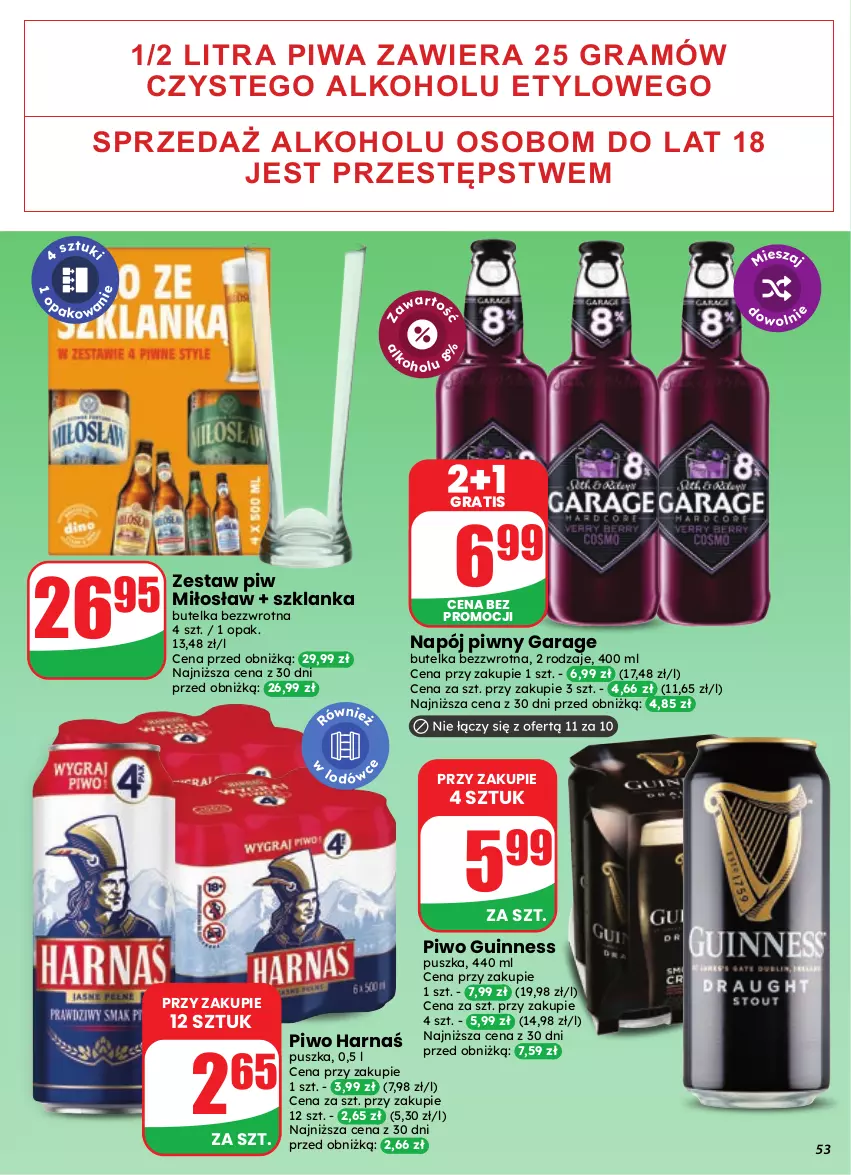 Gazetka promocyjna Dino - Gazetka 41 / 2026 - ważna 07.10 do 13.10.2026 - strona 53 - produkty: Gra, Harnaś, Napój, Piwa, Piwo, Szklanka