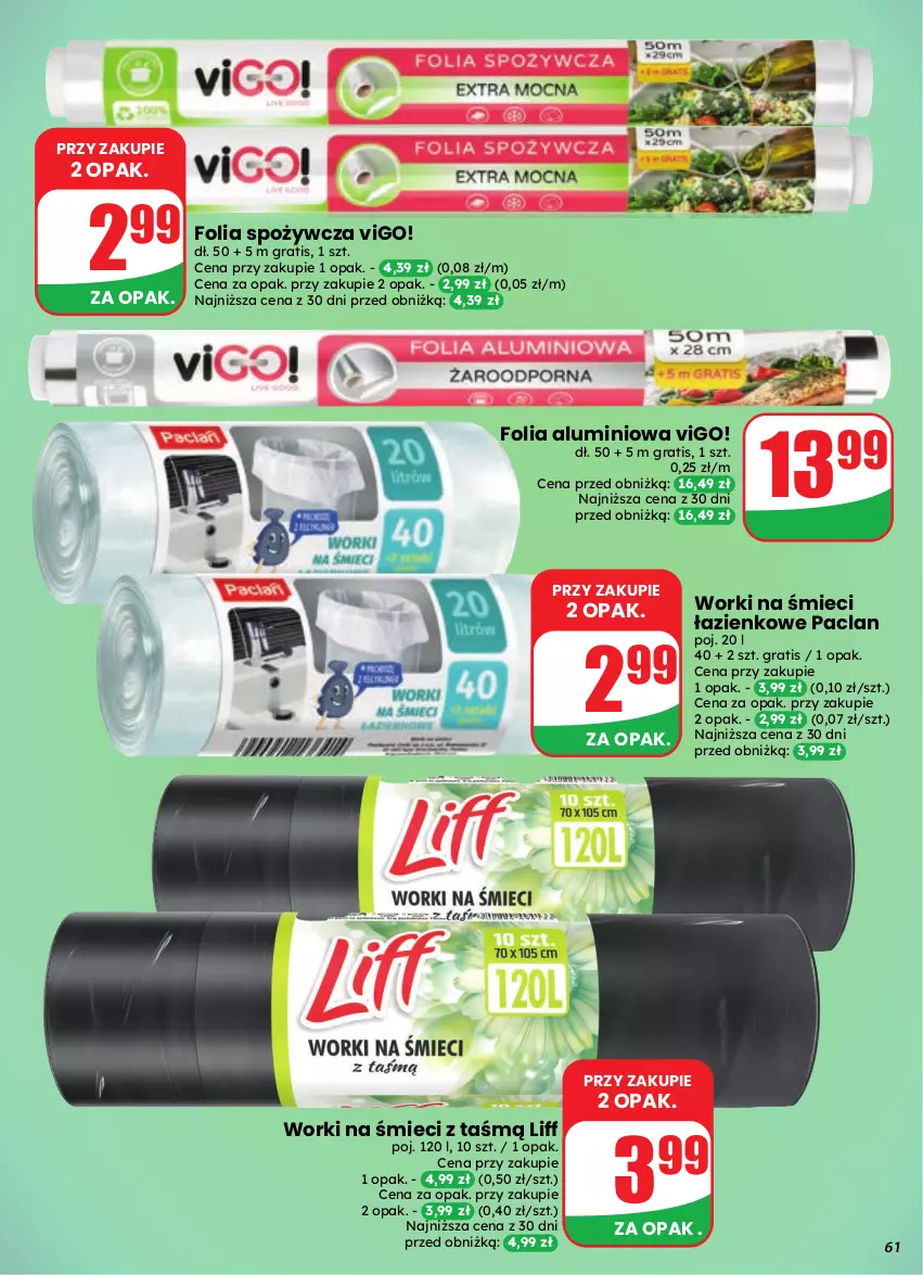 Gazetka promocyjna Dino - Gazetka 41 / 2026 - ważna 07.10 do 13.10.2026 - strona 61 - produkty: Folia aluminiowa, Gra, Worki na śmiec, Worki na śmieci