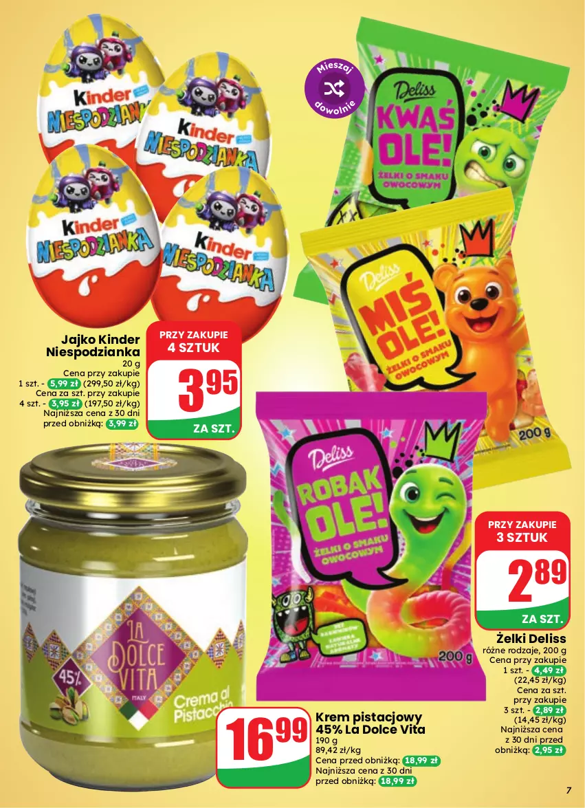 Gazetka promocyjna Dino - Gazetka 41 / 2026 - ważna 07.10 do 13.10.2026 - strona 7 - produkty: Deliss, Kinder, Krem pistacjowy