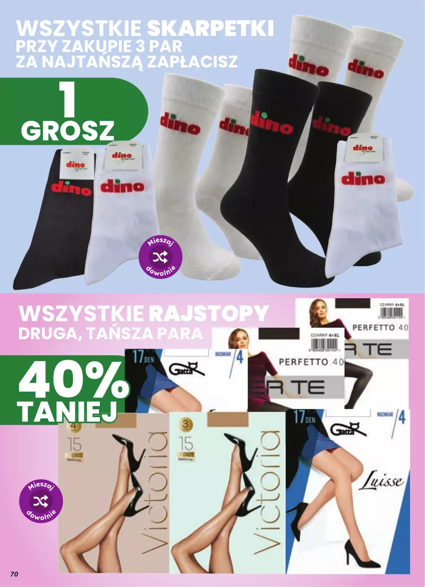 Gazetka promocyjna Dino - Gazetka 41 / 2026 - ważna 07.10 do 13.10.2026 - strona 70 - produkty: Karp, Rajstopy, Skarpetki, Top