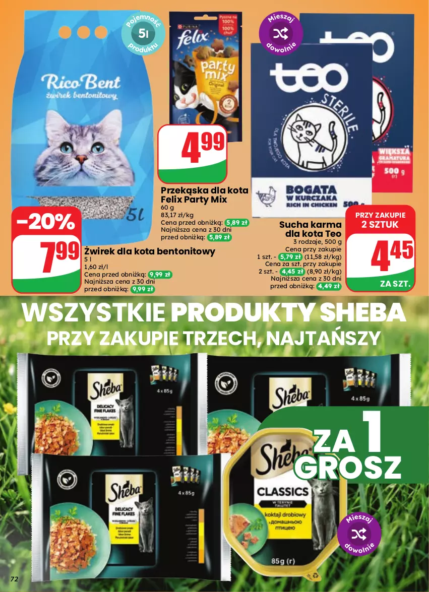 Gazetka promocyjna Dino - Gazetka 41 / 2026 - ważna 07.10 do 13.10.2026 - strona 72 - produkty: Felix, Sheba, Sucha karma