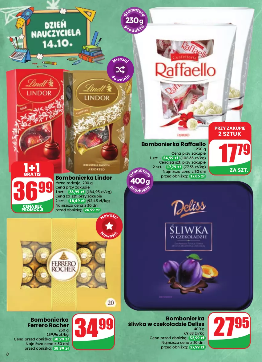 Gazetka promocyjna Dino - Gazetka 41 / 2026 - ważna 07.10 do 13.10.2026 - strona 8 - produkty: Deliss, Fa, Ferrero, Ferrero Rocher, Gra, Lindor, Raffaello