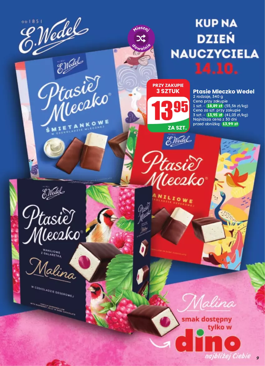 Gazetka promocyjna Dino - Gazetka 41 / 2026 - ważna 07.10 do 13.10.2026 - strona 9 - produkty: Mleczko, Ptasie mleczko