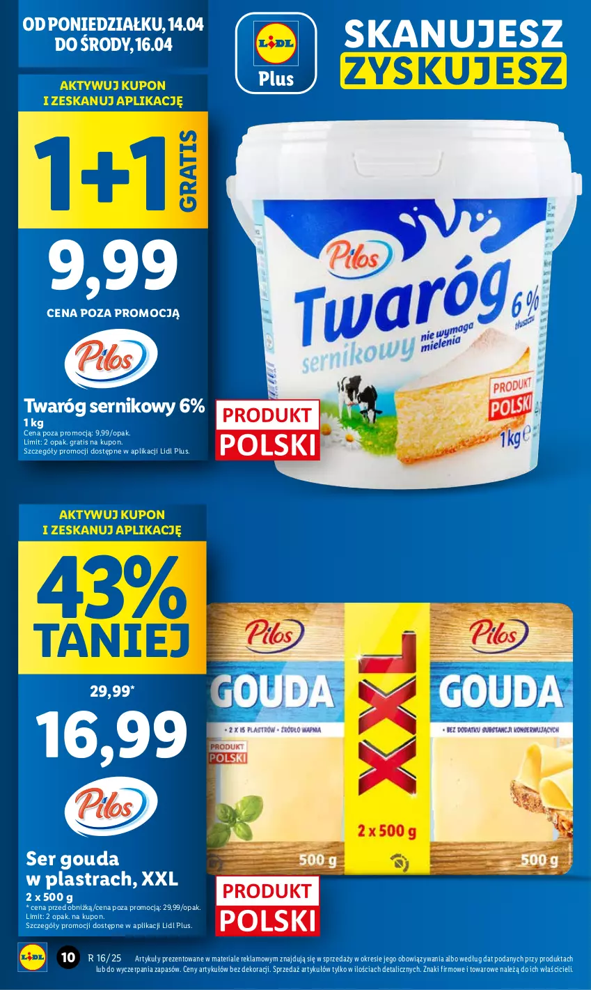 Gazetka promocyjna Lidl - GAZETKA - ważna 13.04 do 16.04.2025 - strona 10 - produkty: Gouda, Gra, Ser, Twaróg