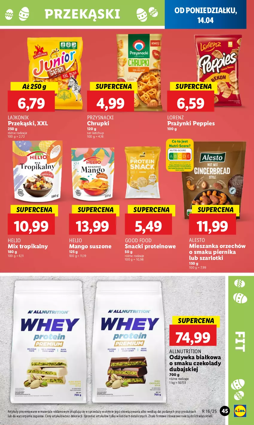 Gazetka promocyjna Lidl - GAZETKA - ważna 13.04 do 16.04.2025 - strona 47 - produkty: Chrupki, Helio, Ketchup, Lajkonik, Lorenz, Mango, Mango suszone, Odżywka, Piernik, Przysnacki, Ser
