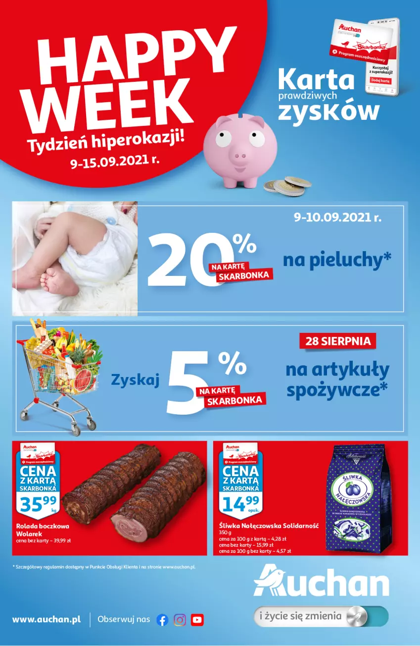 Gazetka promocyjna Auchan - Skarbonka #36 - ważna 09.09 do 15.09.2021 - strona 1 - produkty: Rolada