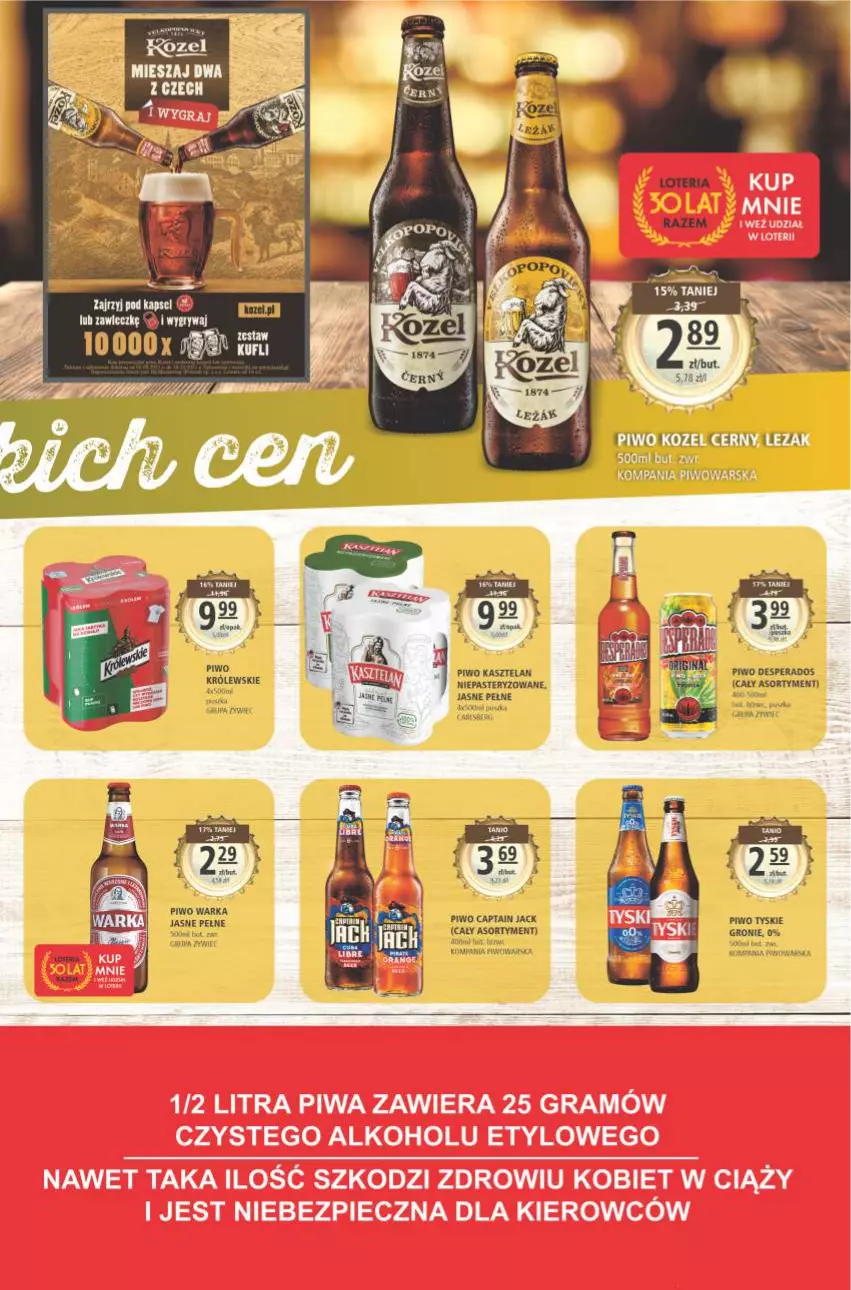 Gazetka promocyjna Arhelan - Gazetka - ważna 08.10 do 17.10.2021 - strona 19 - produkty: Captain Jack, Desperados, Gra, HP, Kasztelan, Piec, Piwa, Piwo, Tyskie