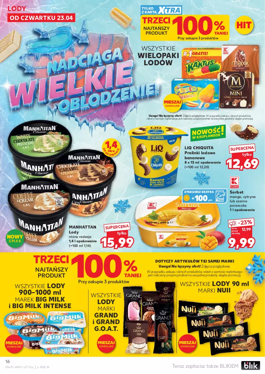 Gazetka promocyjna Kaufland - Gazetka tygodnia - ważna 23.04 do 28.04.2026 - strona 16 - produkty: Big Milk, Gra, Lody, Mango, Por, Tera, Waga