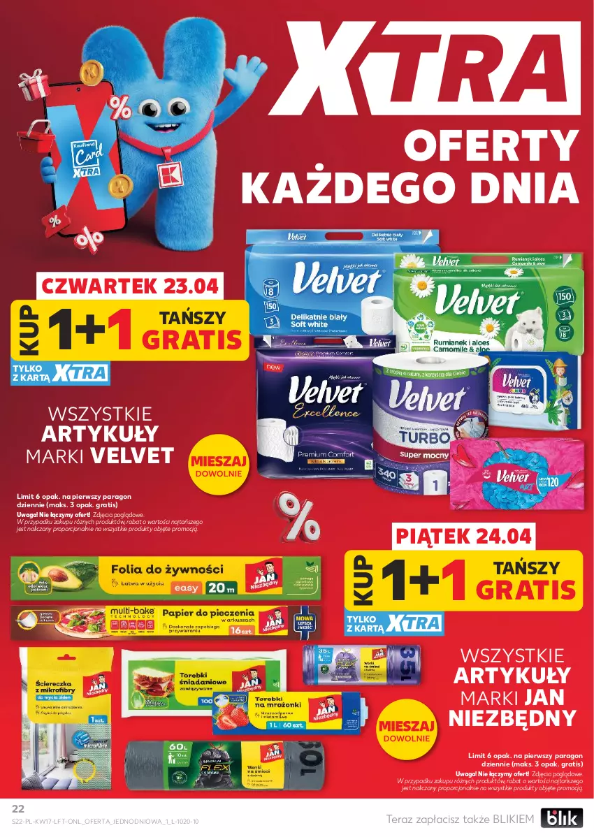 Gazetka promocyjna Kaufland - Gazetka tygodnia - ważna 23.04 do 28.04.2026 - strona 22 - produkty: Gra, Jan Niezbędny, Por, Tera, Velvet, Waga