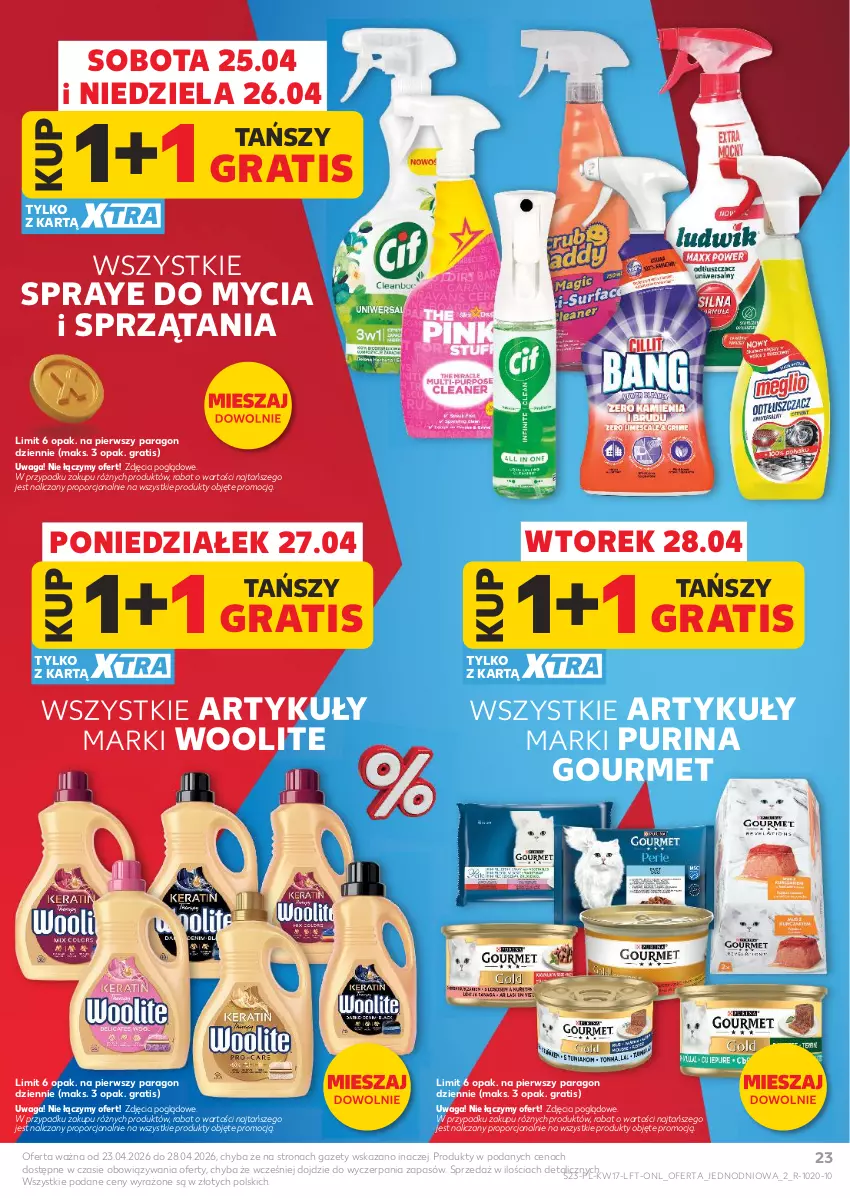 Gazetka promocyjna Kaufland - Gazetka tygodnia - ważna 23.04 do 28.04.2026 - strona 23 - produkty: Gra, Por, Pur, Purina, Waga, Woolite
