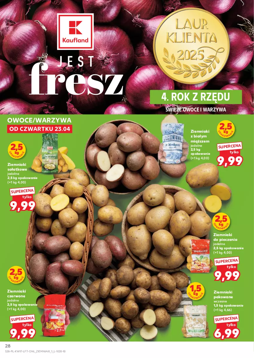 Gazetka promocyjna Kaufland - Gazetka tygodnia - ważna 23.04 do 28.04.2026 - strona 28 - produkty: Owoce, Piec, Sałat, Warzywa, Ziemniaki