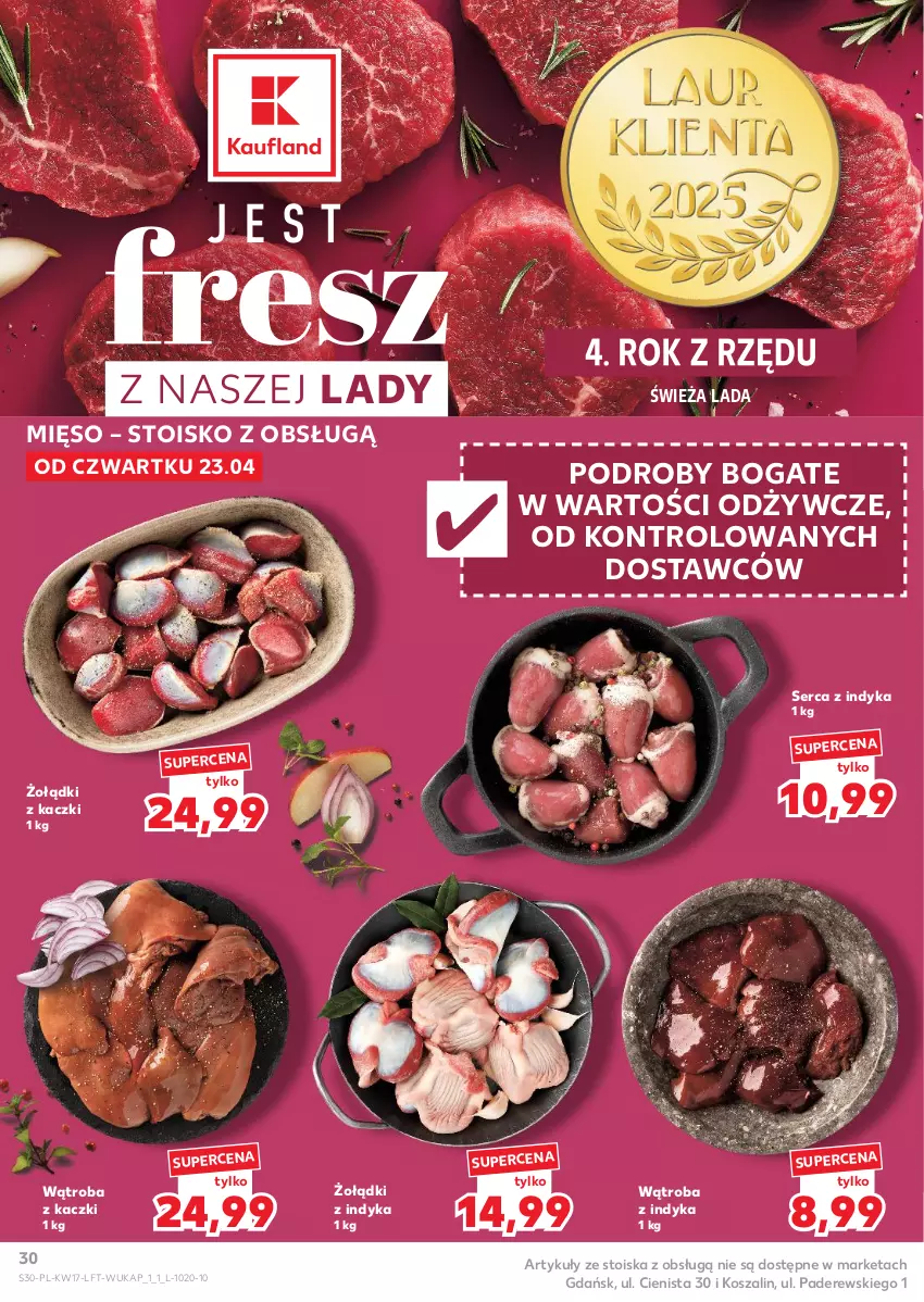 Gazetka promocyjna Kaufland - Gazetka tygodnia - ważna 23.04 do 28.04.2026 - strona 30 - produkty: Kosz, Mięso, Ser, Szal