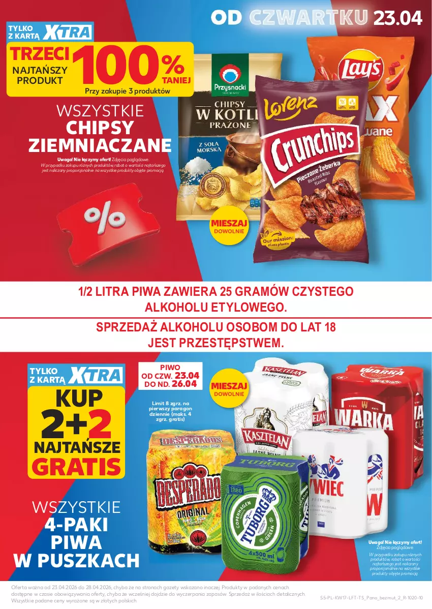 Gazetka promocyjna Kaufland - Gazetka tygodnia - ważna 23.04 do 28.04.2026 - strona 5 - produkty: Chipsy, Gra, Piwa, Piwo, Por, Waga