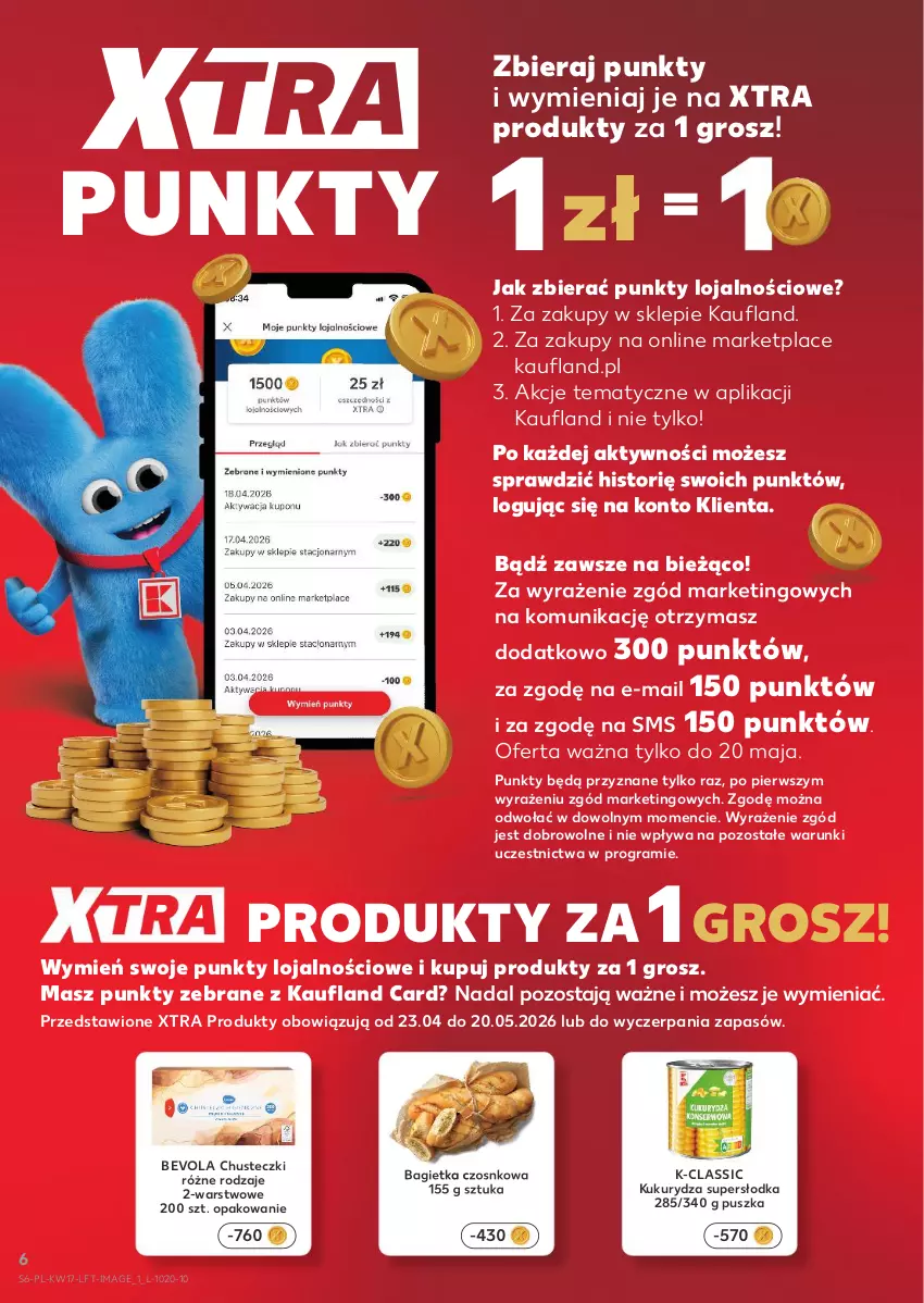 Gazetka promocyjna Kaufland - Gazetka tygodnia - ważna 23.04 do 28.04.2026 - strona 6 - produkty: Bagietka, Bagietka czosnkowa, Chusteczki, Gra, Kukurydza