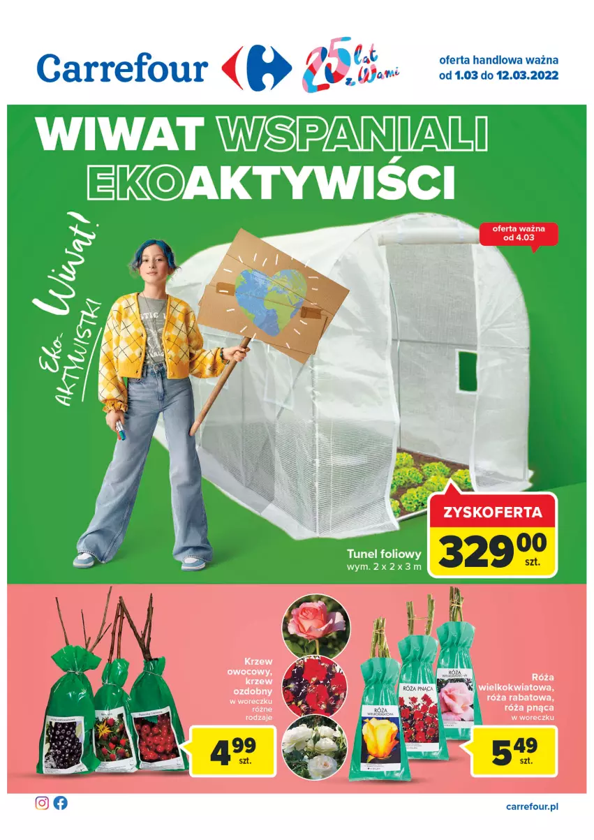 Gazetka promocyjna Carrefour - Gazetka Ogród - Wiwat! Ekoaktywiści - ważna 01.03 do 12.03.2022 - strona 1