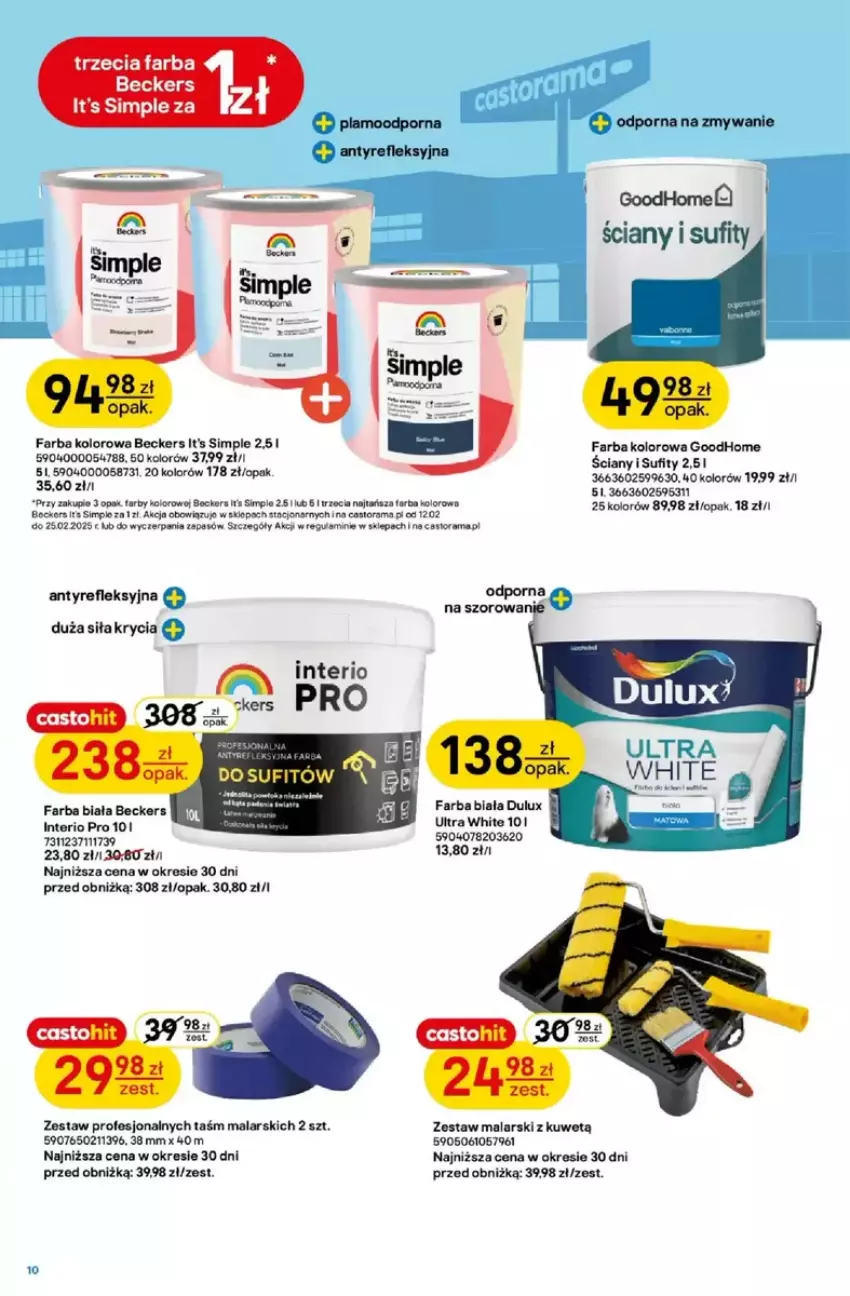 Gazetka promocyjna Castorama - ważna 12.02 do 25.02.2025 - strona 2 - produkty: Astor, Beckers, Dulux, Fa, Por, Rama