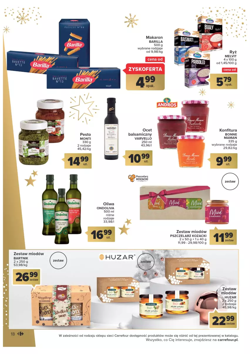 Gazetka promocyjna Carrefour - Gazetka Światowe smaki na talerzu - ważna 06.12 do 24.12.2022 - strona 18 - produkty: Barilla, Konfitura, Makaron, Melvit, Ocet, Oliwa, Pesto, Ryż