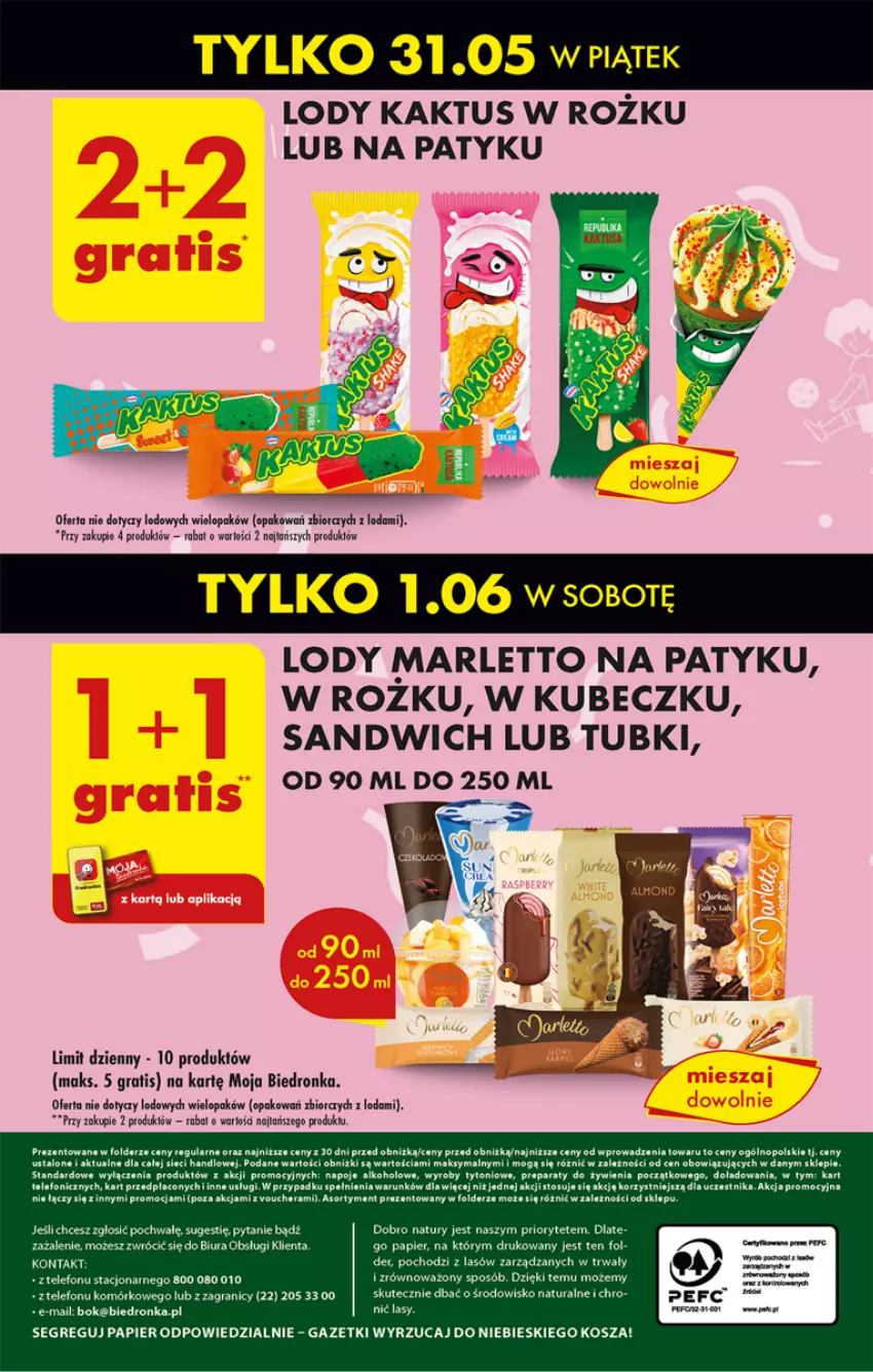 Gazetka promocyjna Biedronka - Od czwartku - ważna 06.06 do 12.06.2024 - strona 58 - produkty: Gra, Kaktus, Kosz, Lody, Napoje, Papier, Telefon