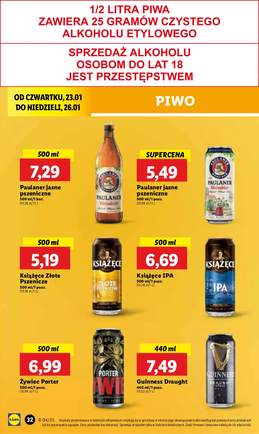 Gazetka promocyjna Lidl - GAZETKA - ważna 23.01 do 26.01.2025 - strona 34 - produkty: Książęce, Piwo, Por