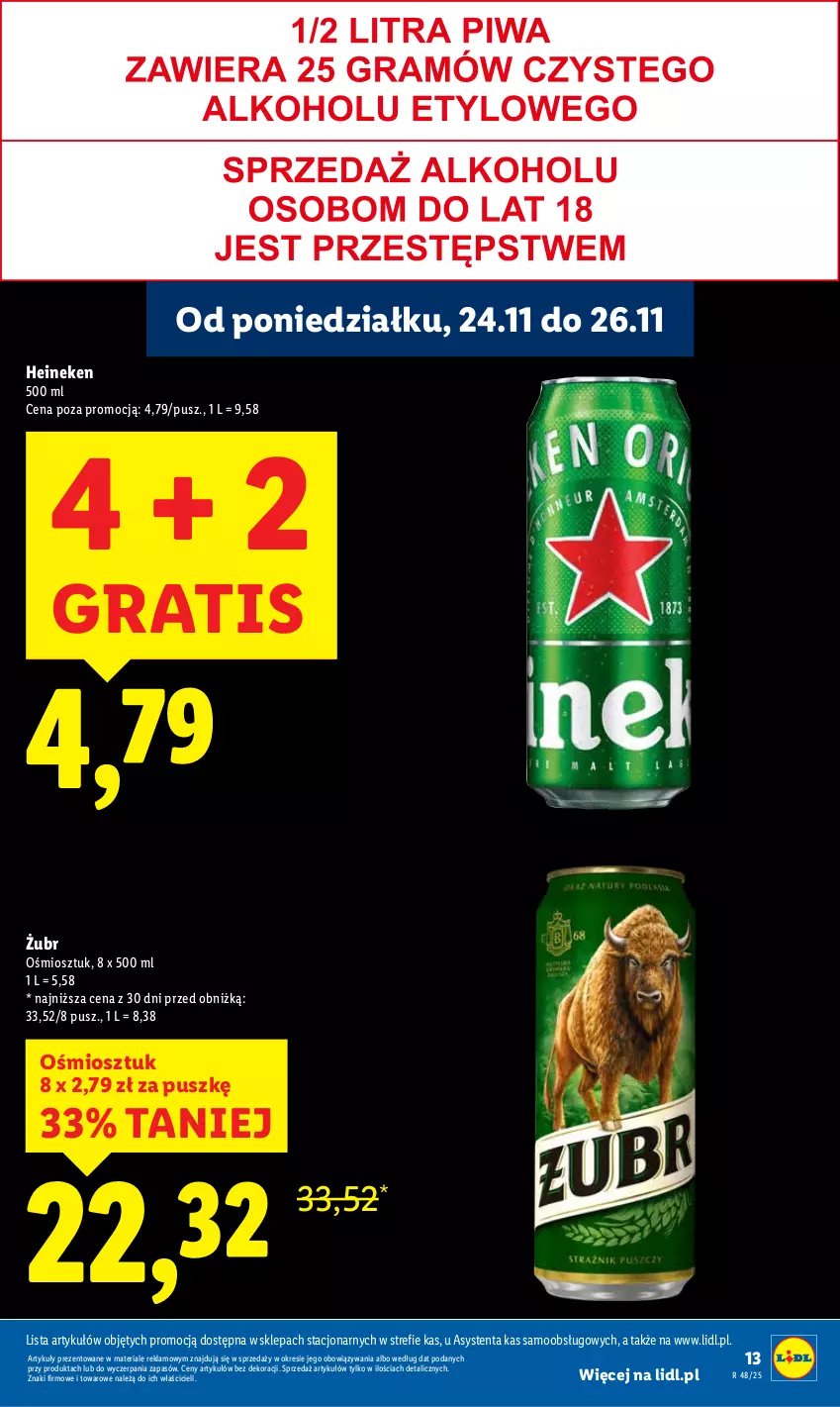 Gazetka promocyjna Lidl - GAZETKA - ważna 24.11 do 26.11.2025 - strona 13 - produkty: Gra, Heineken