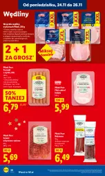 Gazetka promocyjna Lidl - GAZETKA - Gazetka - ważna od 26.11 do 26.11.2025 - strona 26 - produkty: Pur, Salami, Parówki, Parówki z szynki, Filet z piersi indyka, PIKOK, Kabanos