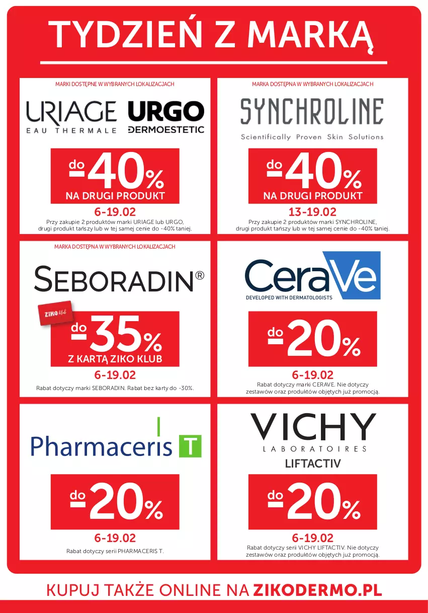 Gazetka promocyjna Ziko - Gazetka Ziko Dermo - ważna 06.02 do 19.02.2025 - strona 22 - produkty: Acer, CeraVe, Pharmaceris, Seboradin, Ser, Urgo, Vichy