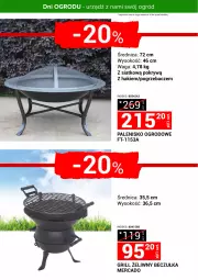 Gazetka promocyjna Merkury Market - Urządź z nami swój ogród - Gazetka - ważna od 30.04 do 30.04.2025 - strona 26 - produkty: Sok, Palenisko, Waga, Grill, Ogród