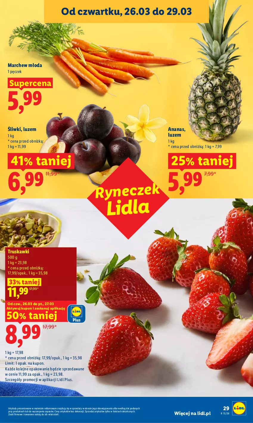 Gazetka promocyjna Lidl - Gazetka ważna od 26.03 do 29.03 - ważna 26.03 do 29.03.2026 - strona 29 - produkty: Ananas, Olej, Truskawki