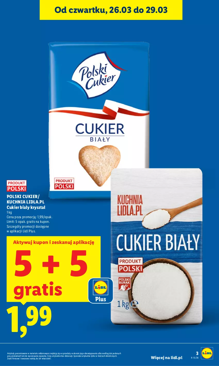Gazetka promocyjna Lidl - Gazetka ważna od 26.03 do 29.03 - ważna 26.03 do 29.03.2026 - strona 3 - produkty: Cukier, Gra, Kuchnia