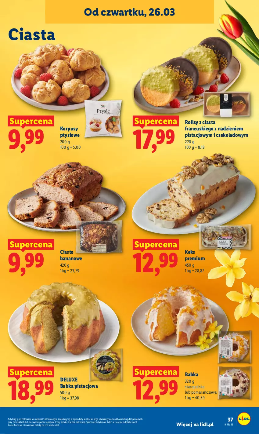 Gazetka promocyjna Lidl - Gazetka ważna od 26.03 do 29.03 - ważna 26.03 do 29.03.2026 - strona 37 - produkty: Babka, Korpusy