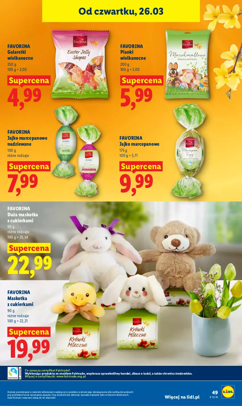 Gazetka promocyjna Lidl - Gazetka ważna od 26.03 do 29.03 - ważna 26.03 do 29.03.2026 - strona 49 - produkty: Cukier, Fa, Gala, Galaretki