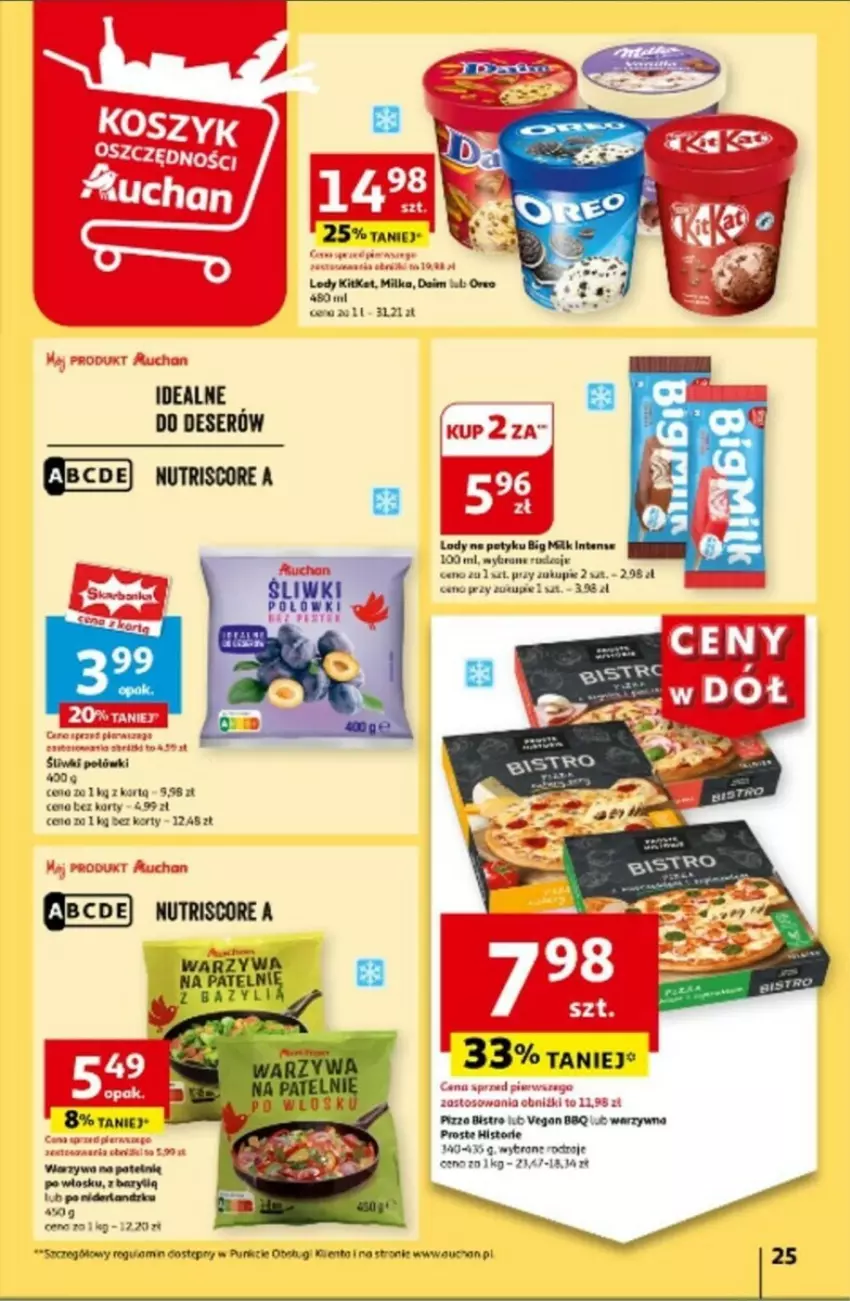 Gazetka promocyjna Auchan - ważna 25.07 do 31.07.2024 - strona 20 - produkty: Deser, Hask, Lody, Milka, Ser