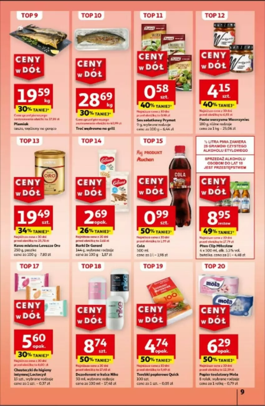 Gazetka promocyjna Auchan - ważna 25.07 do 31.07.2024 - strona 64 - produkty: Fa, Gra, Gry, Hama, Mola, Piwa, Piwo, Prymat, Rurki, Sałat, Top, Tran