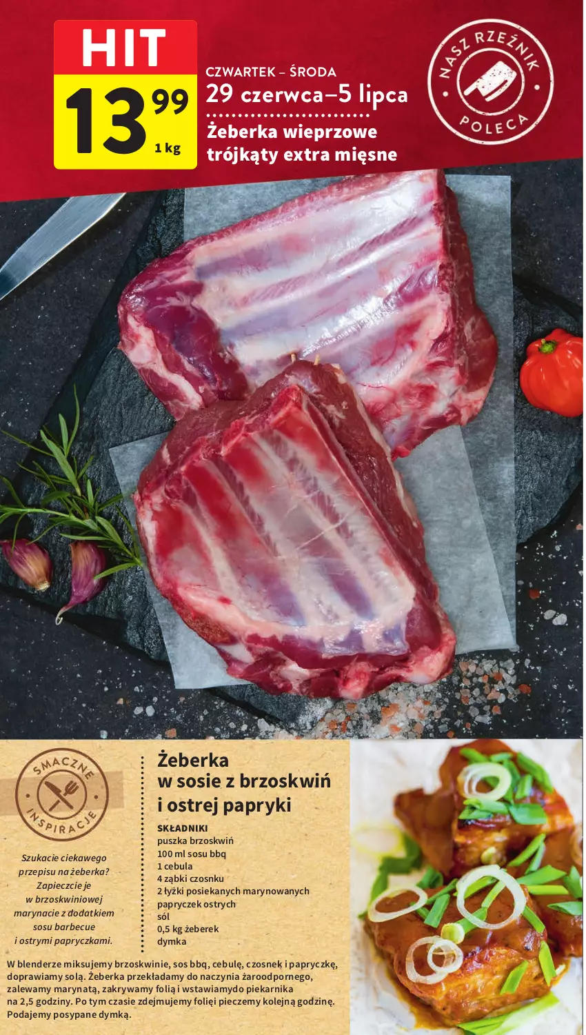 Gazetka promocyjna Intermarche - Gazetka Intermarche - ważna 29.06 do 05.07.2023 - strona 14 - produkty: Blender, Brzoskwinie, Cebula, Czosnek, Olej, Piec, Piekarnik, Por, Sól, Sos