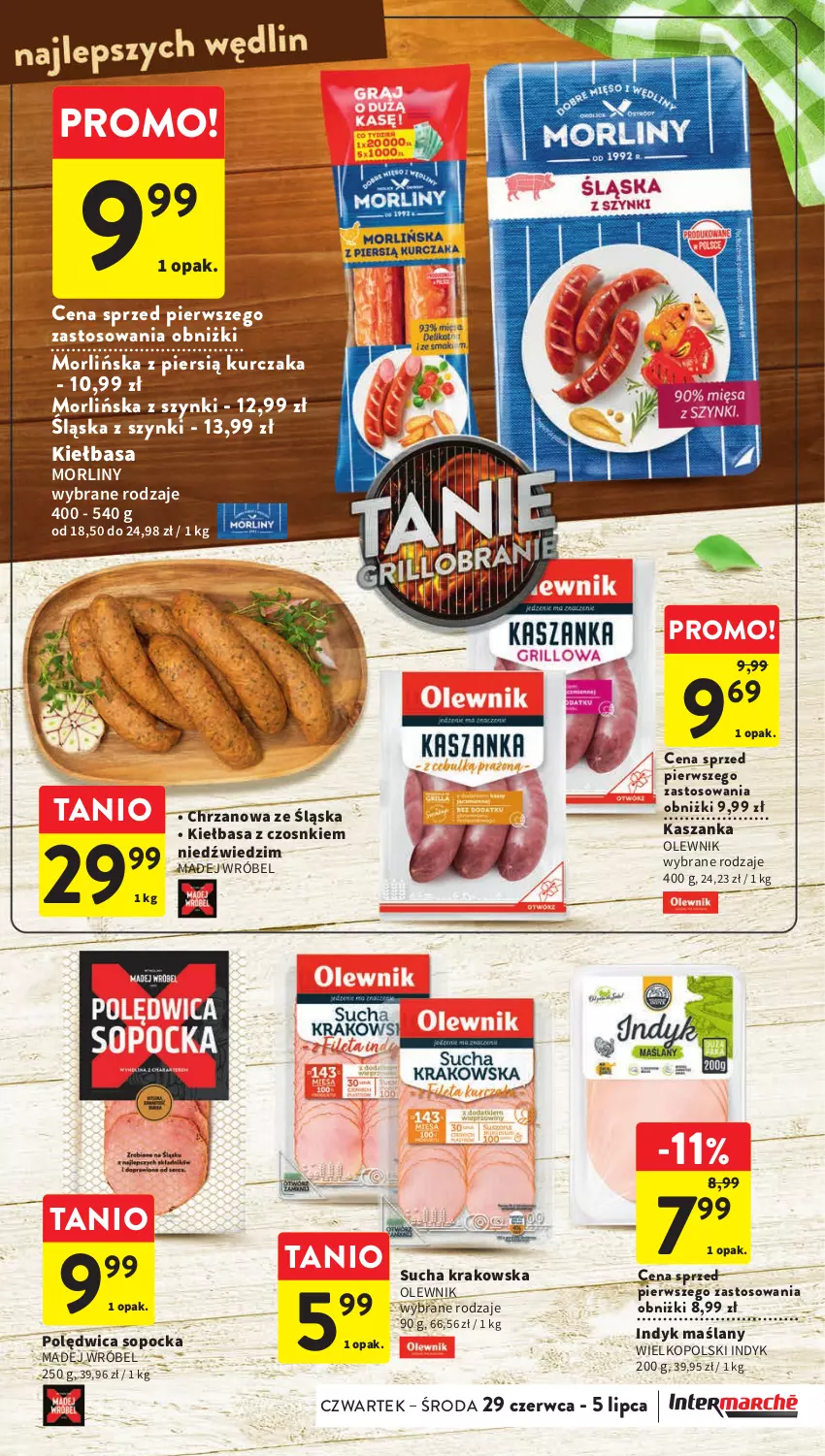 Gazetka promocyjna Intermarche - Gazetka Intermarche - ważna 29.06 do 05.07.2023 - strona 17 - produkty: Chrzan, Kasza, Kaszanka, Kiełbasa, Kurczak, Madej Wróbel, Morliny, Olewnik, Polędwica