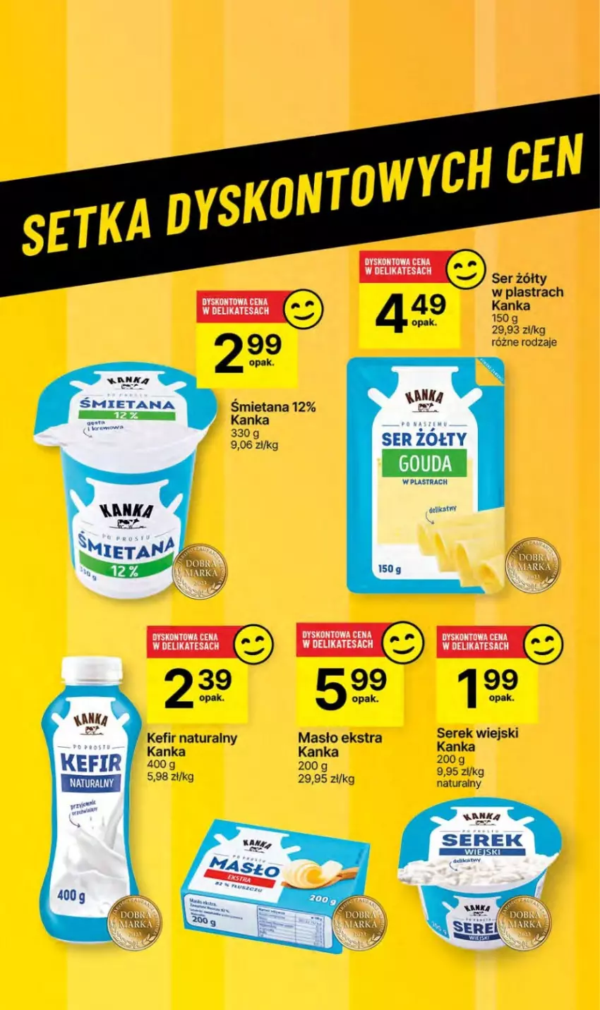 Gazetka promocyjna Delikatesy Centrum - NOWA GAZETKA Delikatesy Centrum od 2 maja! 2-8.05.2024 - ważna 02.05 do 08.05.2024 - strona 44 - produkty: Kefir, Kefir naturalny, Masło, Ser, Serek, Serek wiejski