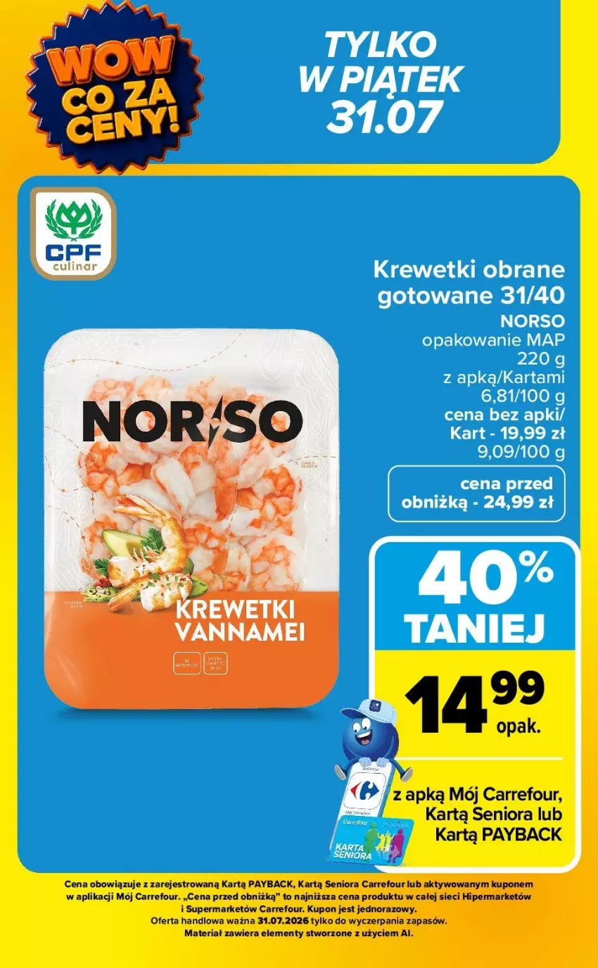 Gazetka promocyjna Carrefour - Gazetka Carrefour, Market WOW co za ceny! - ważna 27.07 do 01.08.2026 - strona 16 - produkty: Krewetki