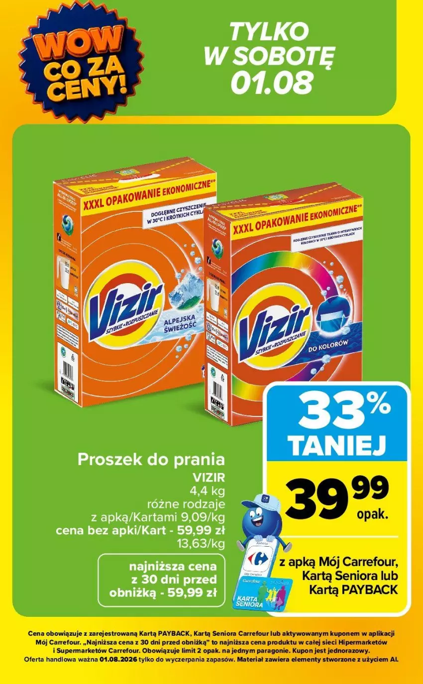 Gazetka promocyjna Carrefour - Gazetka Carrefour, Market WOW co za ceny! - ważna 27.07 do 01.08.2026 - strona 17 - produkty: Proszek do prania, Vizir