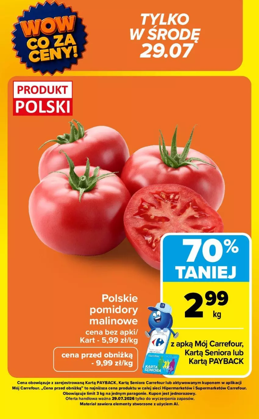 Gazetka promocyjna Carrefour - Gazetka Carrefour, Market WOW co za ceny! - ważna 27.07 do 01.08.2026 - strona 6 - produkty: Pomidory