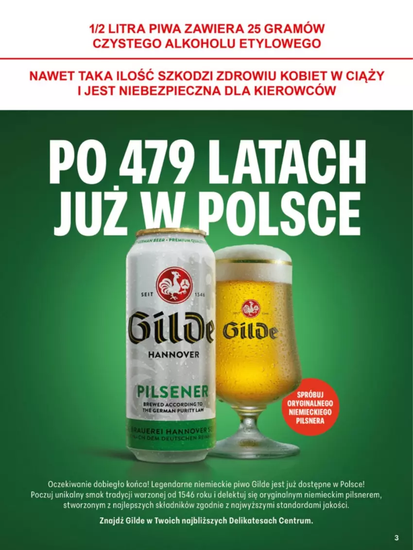 Gazetka promocyjna Delikatesy Centrum - Franczyza DC17 Poniedziałek - ważna 21.04 do 27.04.2025 - strona 3 - produkty: Gin, Gra, JBL, Piec, Piwa, Piwo, Rum
