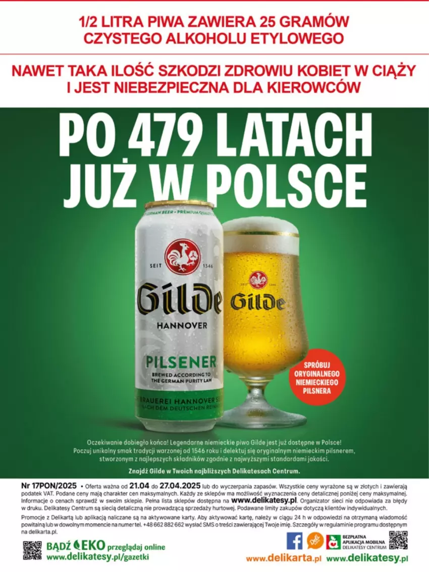 Gazetka promocyjna Delikatesy Centrum - Franczyza DC17 Poniedziałek - ważna 21.04 do 27.04.2025 - strona 44 - produkty: AEG, Gin, Gra, JBL, Piec, Piwa, Piwo, Rum