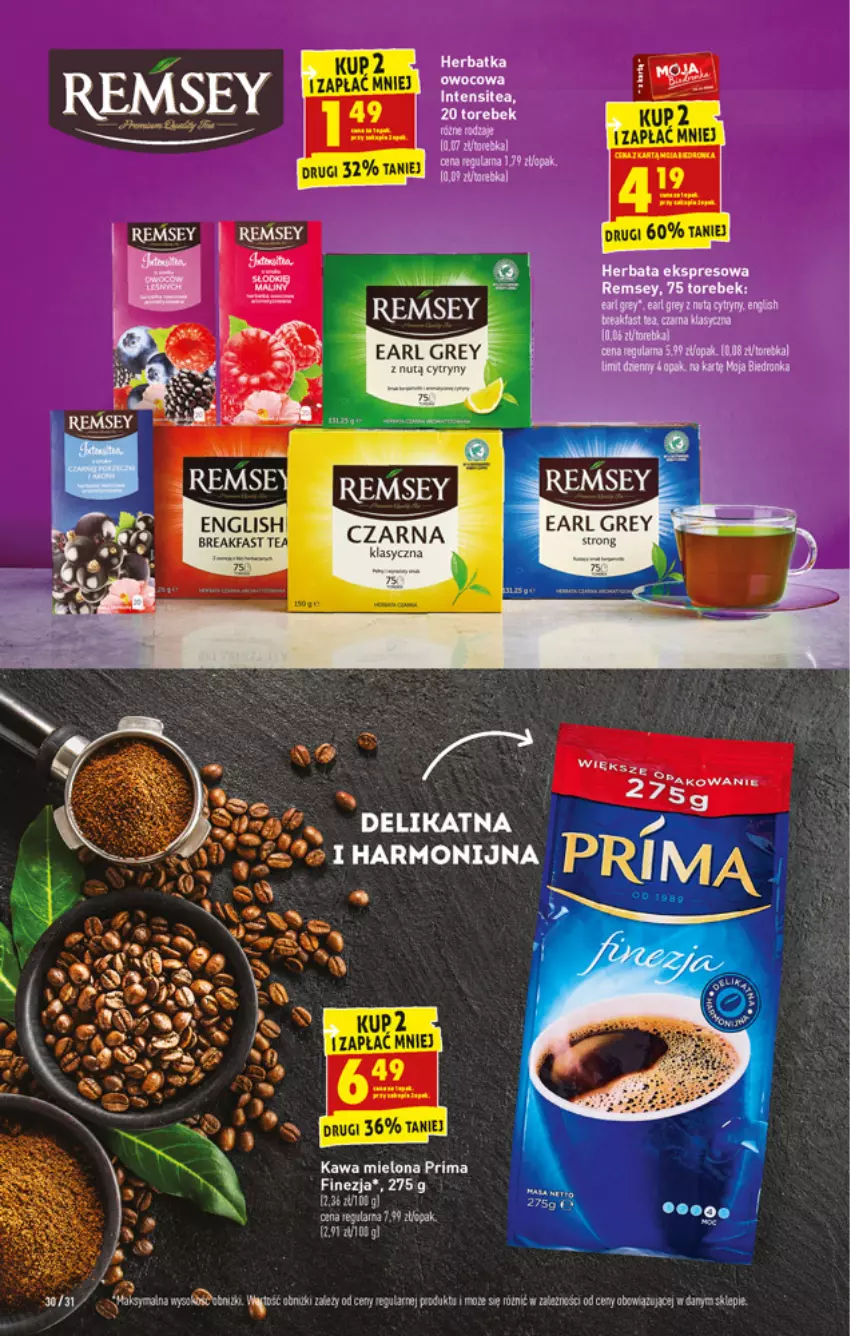 Gazetka promocyjna Biedronka - W tym tygodniu - ważna 19.07 do 24.07.2021 - strona 30 - produkty: Cytryny, Earl Grey, Fa, Herbata, Kawa, Kawa mielona, Mola, Prima, Ser, Tera