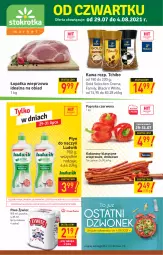 Gazetka promocyjna Stokrotka - Market - Gazetka - ważna od 04.08 do 04.08.2021 - strona 1 - produkty: Piwa, Piwo, Tchibo, Ludwik, Gra, Dzwonek, Papryka czerwona, Papryka, Kawa, Lack, Tarczyński, Kabanos, HP, Fa