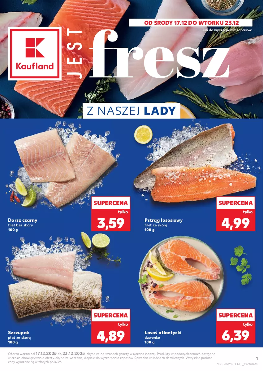 Gazetka promocyjna Kaufland - Kaufland - ważna 17.12 do 23.12.2025 - strona 1 - produkty: Dorsz, Pstrąg, Pstrąg łososiowy, Sos, Zupa