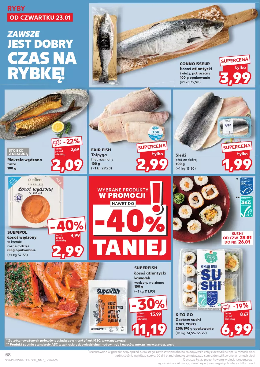 Gazetka promocyjna Kaufland - Gazetka tygodnia - ważna 23.01 do 29.01.2025 - strona 58 - produkty: Fa, Kawa, Rama, Sok, Suempol, Sushi, Tołpyga, Tusz, Wałek