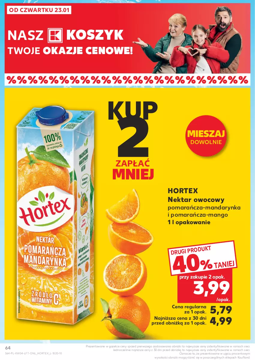 Gazetka promocyjna Kaufland - Gazetka tygodnia - ważna 23.01 do 29.01.2025 - strona 64 - produkty: Hortex, Kosz, Mango, Nektar, Rama, Sok