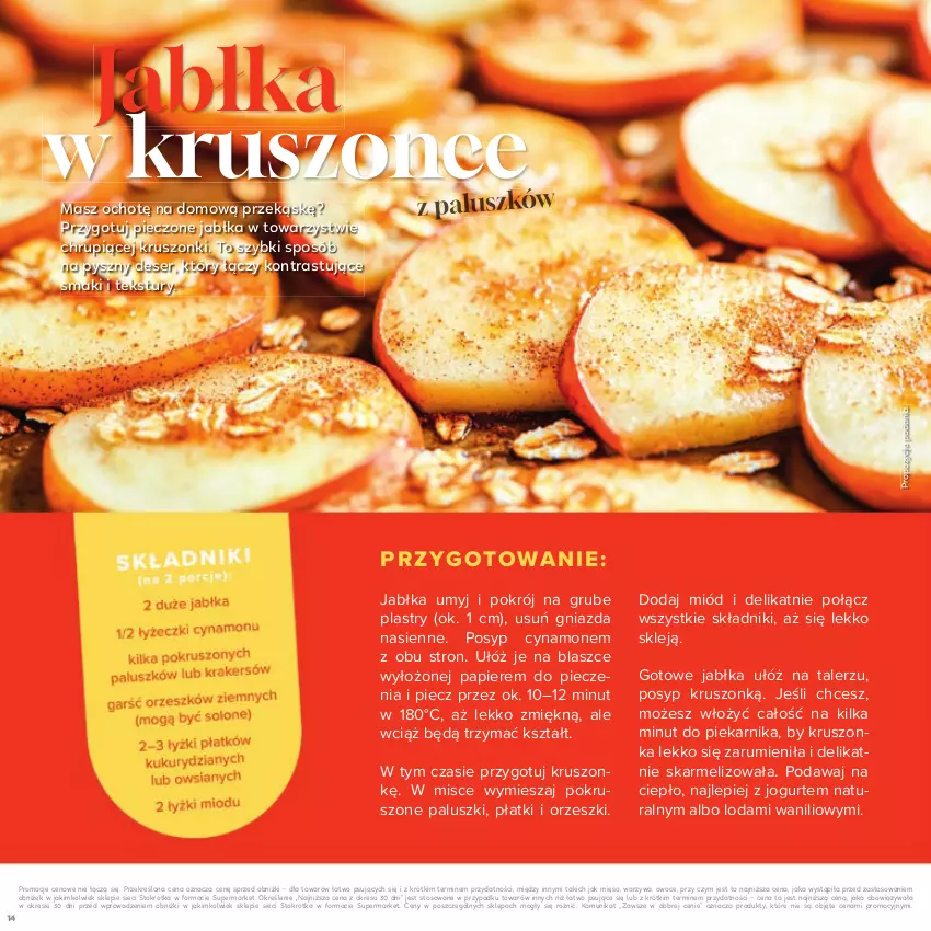 Gazetka promocyjna Stokrotka - Katalog Łap Okazje - ważna 10.07 do 23.07.2025 - strona 14 - produkty: Deser, Jabłka, Jogurt, Klej, Mięso, Miód, Orzeszki, Owoce, Papier, Piec, Piekarnik, Rum, Ser, Talerz, Warzywa